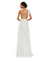 ფოტო #2 პროდუქტის Women's Sequined One Shoulder Flutter Sleeve A Line Gown