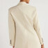 Scoop Women's Oversized Slouchy Double Breasted Blazer Beige size Large 12-14