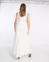 Фото #4 товара Starlet Bridal exclusive cap sleeve fringe maxi dress in ivory