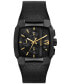 ფოტო #1 პროდუქტის Men's Cliffhanger Chronograph Black Leather Watch 40mm