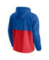 Фото #3 товара Men's Royal, Red Philadelphia 76ers Anorak Block Party Windbreaker Half-Zip Hoodie Jacket