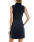 Фото #2 товара Juniors' Mock Neck Button Trim Sleeveless Sheath Dress