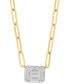 ფოტო #1 პროდუქტის EFFY® Diamond Baguette & Round Cluster Pendant Necklace (3/8 ct. t.w.) in 14k Gold, 16-3/4" + 1-1/4" extender