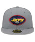 Men's Gray New York Jets Color Pack 59FIFTY Fitted Hat