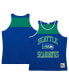 Фото #1 товара Men's Royal, Green Seattle Seahawks Heritage Colorblock Tank Top