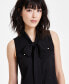 ფოტო #1 პროდუქტის Women's Mixed-Media Bow Blouse