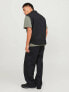 Jack & Jones wide fit carpenter trouser in black