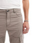 Фото #3 товара New Look cargo trouser with contrast stitch in light brown