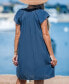 ფოტო #2 პროდუქტის Women's V-Neck Short Sleeve Mini Cover-Up Dress