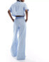 Extro & Vert wide leg trousers in blue stripe co-ord