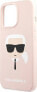 Karl Lagerfeld Etui Karl Lagerfeld KLHCP13LSLKHLP Apple iPhone 13 Pro jasnoróżowy/light pink hardcase Silicone Karl`s Head