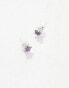 Фото #2 товара Kingsley Ryan Sterling Silver amethyst crystal star stud earrings in purple