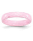 Ceramic Pink Faceted Polished Wedding Band Ring