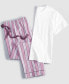 Фото #11 товара Women's Printed Poplin Pajama Pants XS-3X, Created for Macy's