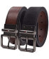 Фото #4 товара Men’s Two-In-One Reversible Roller Bar Buckle Belt