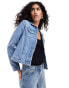 Фото #1 товара ONLY fitted denim jacket in light blue wash