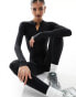 Фото #4 товара Missyempire seamless zip detail unitard jumpsuit in black