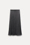 Zw collection pleated satin skirt