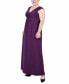 Фото #3 товара Plus Size Ruched Empire Maxi Dress