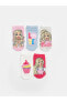 Фото #1 товара LCW Barbie Desenli Kız Çocuk Patik Çorap 5'li