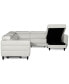 Фото #3 товара Silvanah 6-Pc. Leather Sectional with Storage Chaise and 2 Power Recliners and Console, Created for Macy's