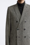 Textured wool blend blazer