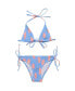 ფოტო #1 პროდუქტის Toddler, Child Girls Beach Bloom Shirred Triangle Bikini