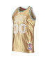 ფოტო #3 პროდუქტის Men's Robert Parish Gold Boston Celtics 75th Anniversary 1985-86 Hardwood Classics Swingman Jersey