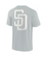 Men's and Women's Gray San Diego Padres Super Soft Short Sleeve T-shirt
