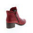 Фото #15 товара Miz Mooz Jet Womens Red Leather Zipper Ankle & Booties Boots