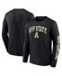 Фото #1 товара Men's Black Appalachian State Mountaineers Distressed Arch Over Logo Long Sleeve T-shirt