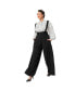 Фото #1 товара Plus Size Wide Leg Rochelle Suspender Pants