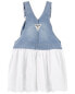 Фото #21 товара Toddler Denim Eyelet Jumper Dress 4T