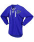 ფოტო #3 პროდუქტის Women's Blue St. Louis Blues Spirit Lace-Up V-Neck Long Sleeve Jersey T-shirt