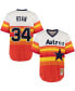 ფოტო #1 პროდუქტის Men's Nolan Ryan White Houston Astros Throwback Authentic Jersey