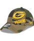 ფოტო #1 პროდუქტის Men's Camo Green Bay Packers Punched Out 39THIRTY Flex Hat