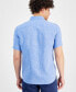 Фото #6 товара Men's Slim Fit Long Sleeve Button-Down Linen Shirt