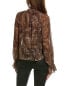 Фото #2 товара Ramy Brook Jolene Blouse Women's Brown Xxs