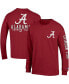 Men's Crimson Alabama Crimson Tide Team Stack 3-Hit Long Sleeve T-shirt