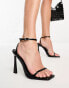 Фото #4 товара Simmi London Apple barely there heeled sandals in black