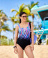 Фото #4 товара Women's Printed Scoop-Neck One-Piece Swimsuit, Created for Macy's
