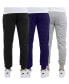 Фото #20 товара Men's Modern Fit Heavyweight Classic Fleece Jogger Sweatpants- 3 Pack