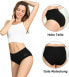 Фото #4 товара anqier Women's Underwear Pack of 5 Stretch Cotton High-Waist Briefs, Women's Breathable Panties, Soft Women Underwear