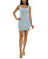 ფოტო #1 პროდუქტის Juniors' Sequined Cutout Tie-Back Mini Dress