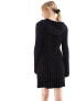 Фото #3 товара Reclaimed Vintage knitted mini dress with hood in black