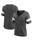 ფოტო #2 პროდუქტის Women's Heather Charcoal Vegas Golden Knights Special Edition 2.0 Ring The Alarm V-Neck T-shirt