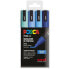 Фото #1 товара Набор маркеров для рисования POSCA PC-5M Синий Multicolour 4 Предмета