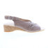 Фото #1 товара David Tate Noble Womens Brown Leather Hook & Loop Slingback Flats Shoes 10