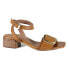 Diba True Kea Lah Ankle Strap Block Heels Womens Brown Casual Sandals 30620-213