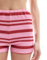 Фото #4 товара ASOS DESIGN co-ord textured hotpant shorts in stripe